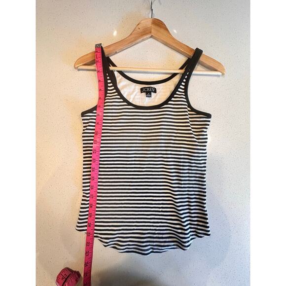J. CREW Vintage Rib Shelf-Bra Tank Top in Stripe Women's Medium - Picture 5 of 7